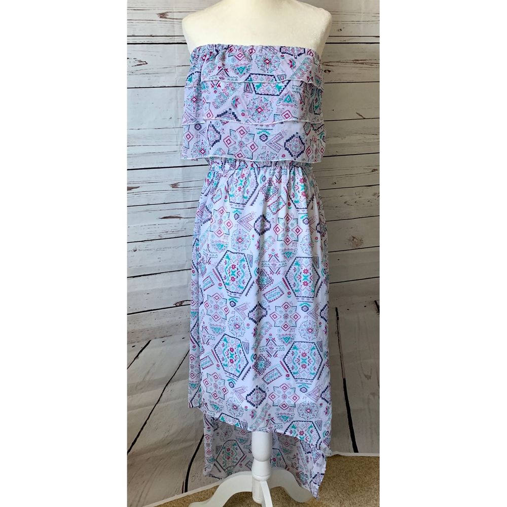 Olsenboye XL aztec sleeveless waterfall dress